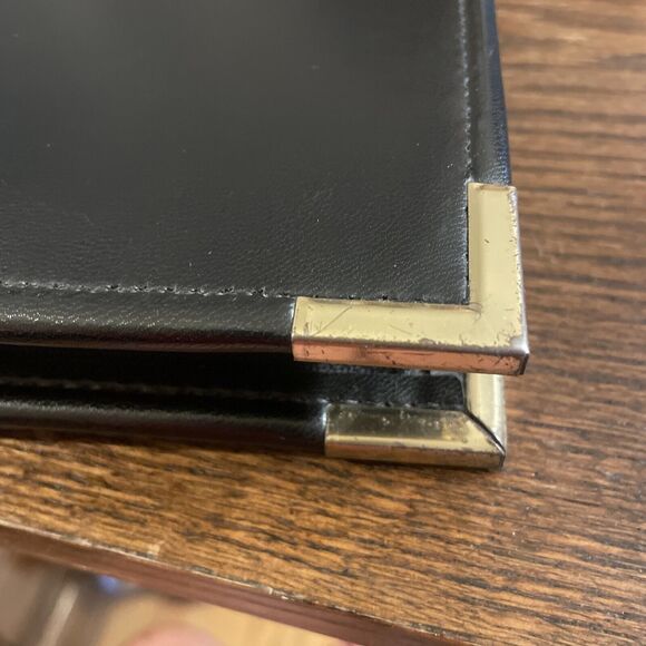 Vtg Hazel America Case Maker Black Leather Business Zip Around Portfolio 3 Ring - Picture 2 of 3